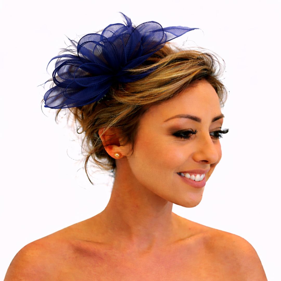 Navy Fascinator by J Bees Millinery - 9826