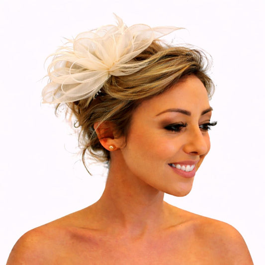 Ivory Fascinator by J Bees Millinery - 9826